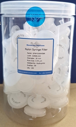 Đầu Lọc Syringe Nylon SuperPure 0.45μm, 30mm (SFNY030045NA)
